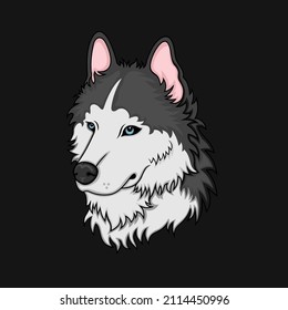 Husky dog vector, cool, characters and cartoons.