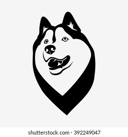 Husky dog - vector illustration
