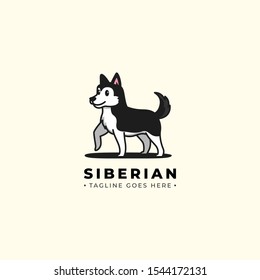 Husky Dog, Vector Logo Cartoon
