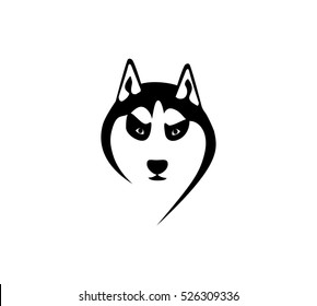 
Husky dog vector sign
