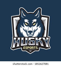 Husky Dog Mascot Esport Logo Design Stock Vector (Royalty Free ...