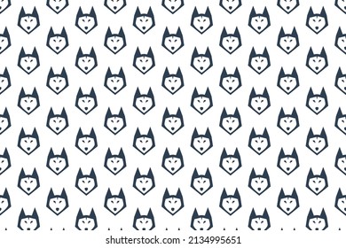 Husky face pattern design and background art