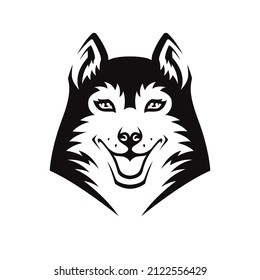 Husky Face Vector Logo, this design can be used as an emblem