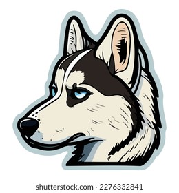 Husky Flat Icon Isolated On White Background