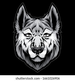 ilustración del logotipo del vector de cabeza cáustica