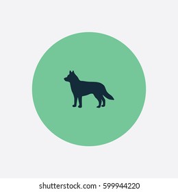 Husky icon silhouette vector illustration

