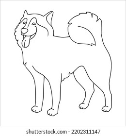 Husky Line Art Husky Line Drawing Stock Vector (Royalty Free ...