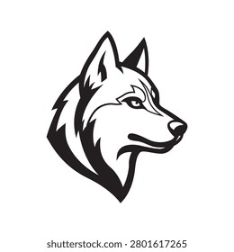 husky mascot logo illustration vector design template simple and modern style eps 10