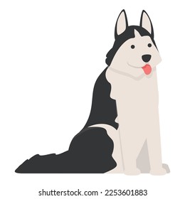 Husky pet icon cartoon vector. Siberian dog. Canine portrait