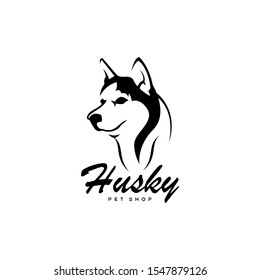 Husky Pet Shop Design Logo Inspirations