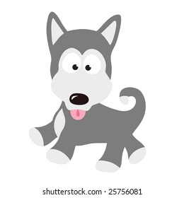 Husky Puppy Vector (more dogs in portfolio)