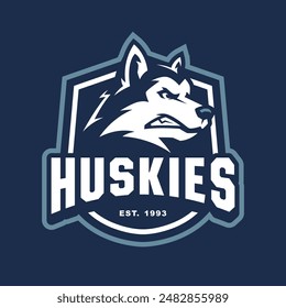 HUSKY SPORTS LOGO DESIGN TEMPLATE