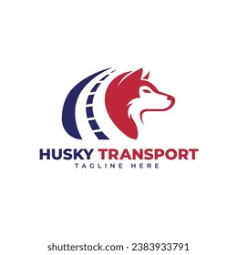 Diseño de logotipo creativo para la industria del automóvil y el transporte de Husky