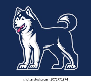 Husky Vector illustration, sports emblem