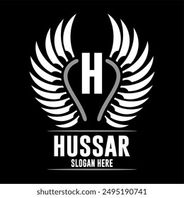 HUSSAR SPARTAN WARIOR WING VECTOR FOR LOGO COMPANY