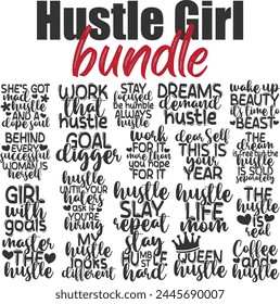 Hustle Girl Vector Designs Bundle