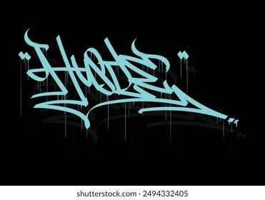 HUSTLE graffiti tag style design