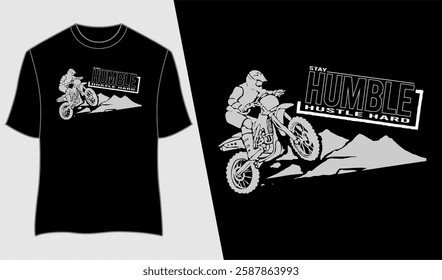 hustle harder typography t shirt design vector for print
