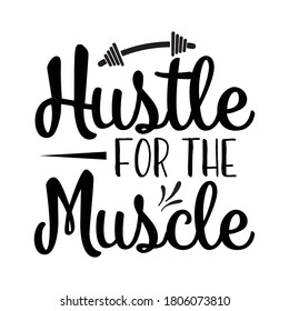 Hustle para las artes del vector muscular.