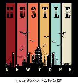 Diseño de camisetas vectoriales de nueva york