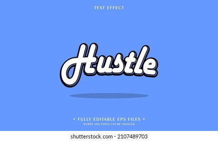 Hustle style editable text effect