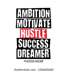 hustle success typography design 