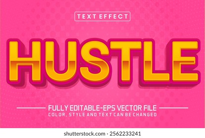 Hustle Text effect editable template