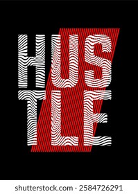 hustle typography design vector for print t shirt