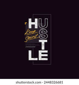 hustle typography graphic design, for t-shirt prints,quotes, vector illustration 