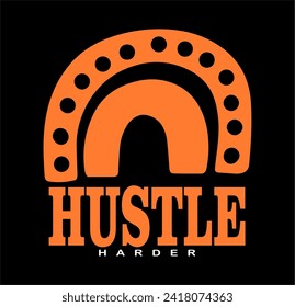 hustle typography vector for print t shirt