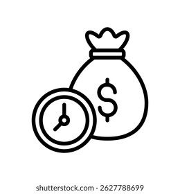 Hustle Vector Lineal Icon On White Background.