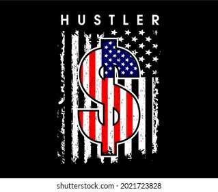 hustler t shirt design graphic vector  