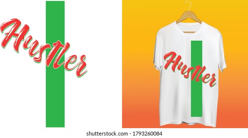 Hustler Vector lettering T shirt Design