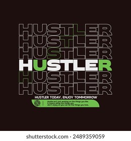 hustlers repeated text hustler money t shirt design template