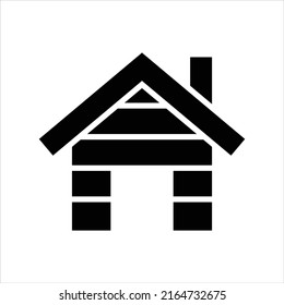 Hut cabin vector icon symbol design