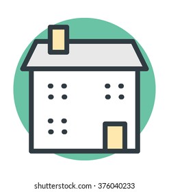 Hut Colored Vector Icon 