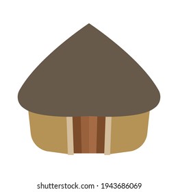 Hut cottage emoji vector illustration