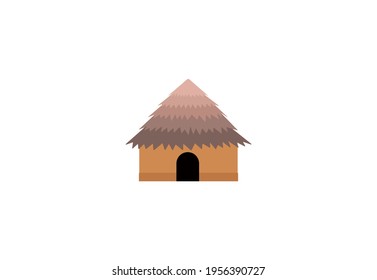 Hut cottage emoji vector illustration