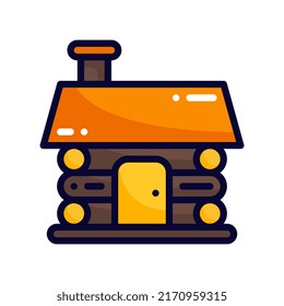 hut filled line style icon. vector illustration for graphic design, website, app. EPS 10