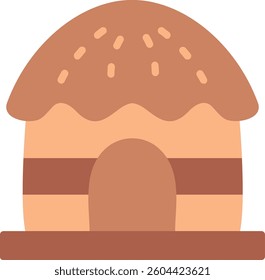 Hut Flat Illustration Vector Design