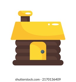 hut flat style icon. vector illustration for graphic design, website, app. EPS 10