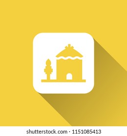 Hut icon. african house symbol