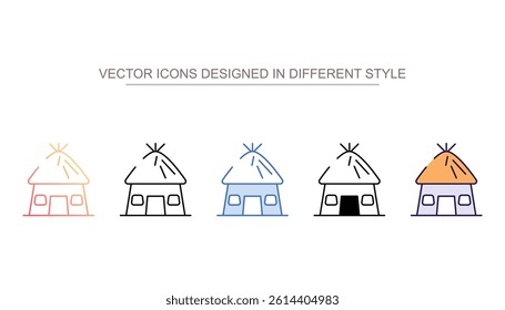 Hut icon design with white background stock illustration