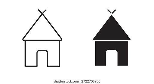 Hut icon isolated vector Illustration. Vector pictogram for web and app