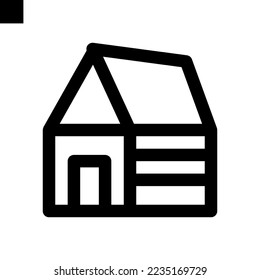 hut icon line style vector