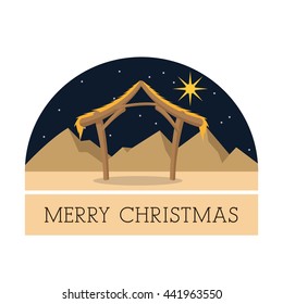 Hut icon. Merry Christmas design. Vector graphic