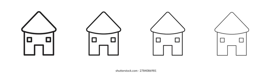 Hut icon. stroke line concept