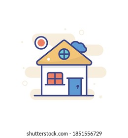 Hut icon style illustration. EPS 10 file 