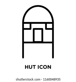 Hut icon vector isolated on white background, Hut transparent sign , line or linear sign, element design in outline style