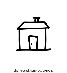 icono de hut en vector. Logotipo - Doodle